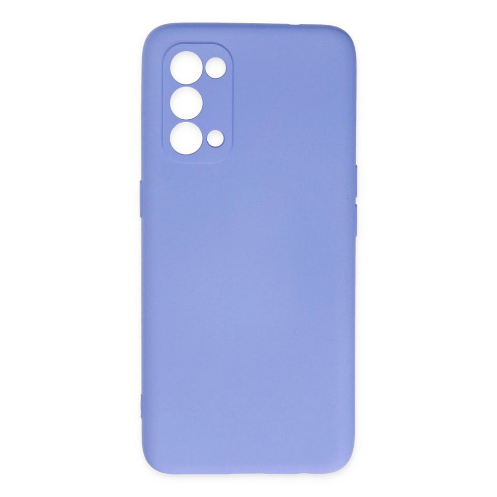 Oppo Reno 5 Kılıf Nano İçi Kadife Silikon - Lila