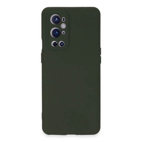 One Plus 9 Pro Kılıf Nano İçi Kadife Silikon - Koyu Yeşil