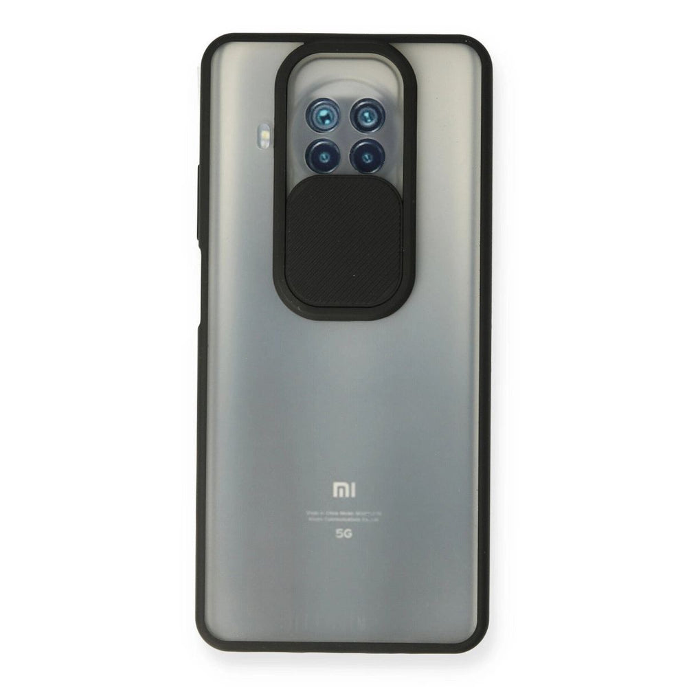 Xiaomi Mi 10t Lite Kılıf Palm Buzlu Kamera Sürgülü Silikon - Siyah