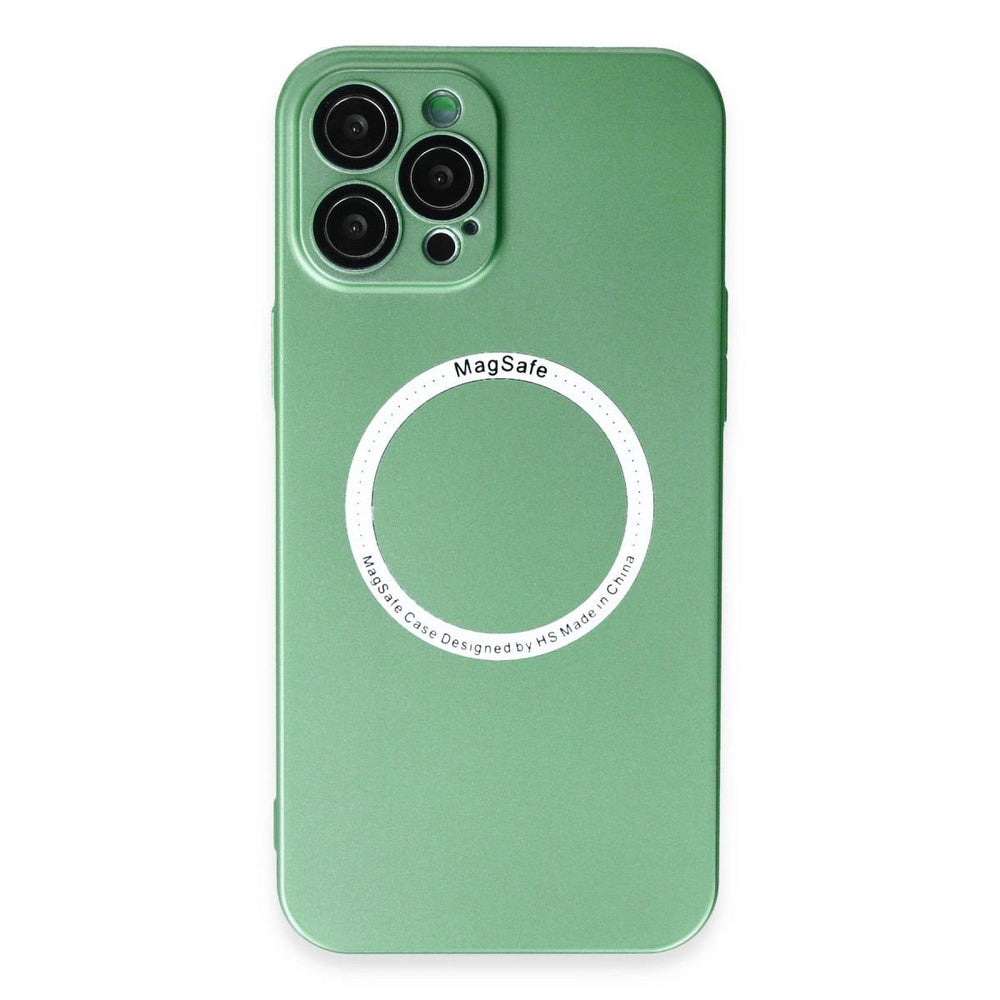 Apple İphone 12 Pro Kılıf Jack Magneticsafe Lens Silikon - Yeşil