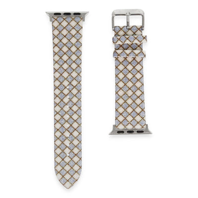 Apple Watch 42mm Karo Motif Kordon - Lila