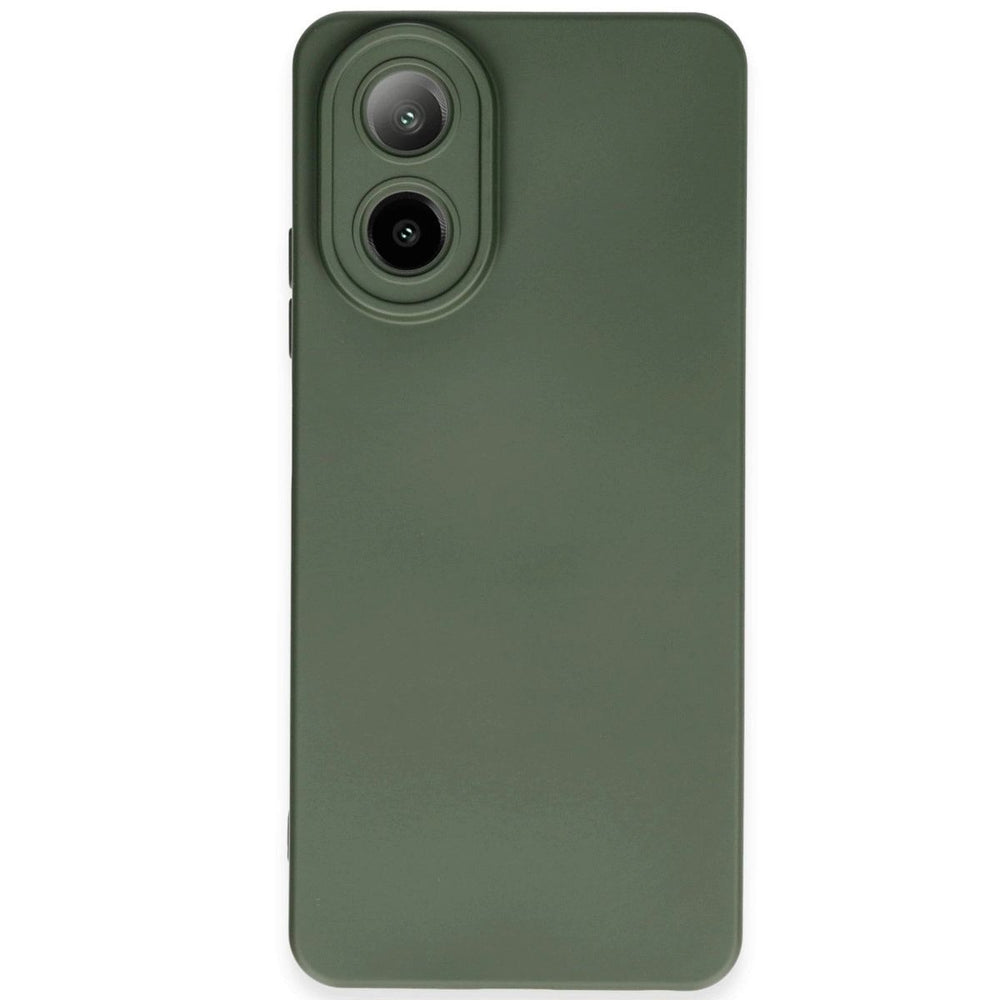 Oppo A38 Kılıf Nano İçi Kadife Silikon - Koyu Yeşil