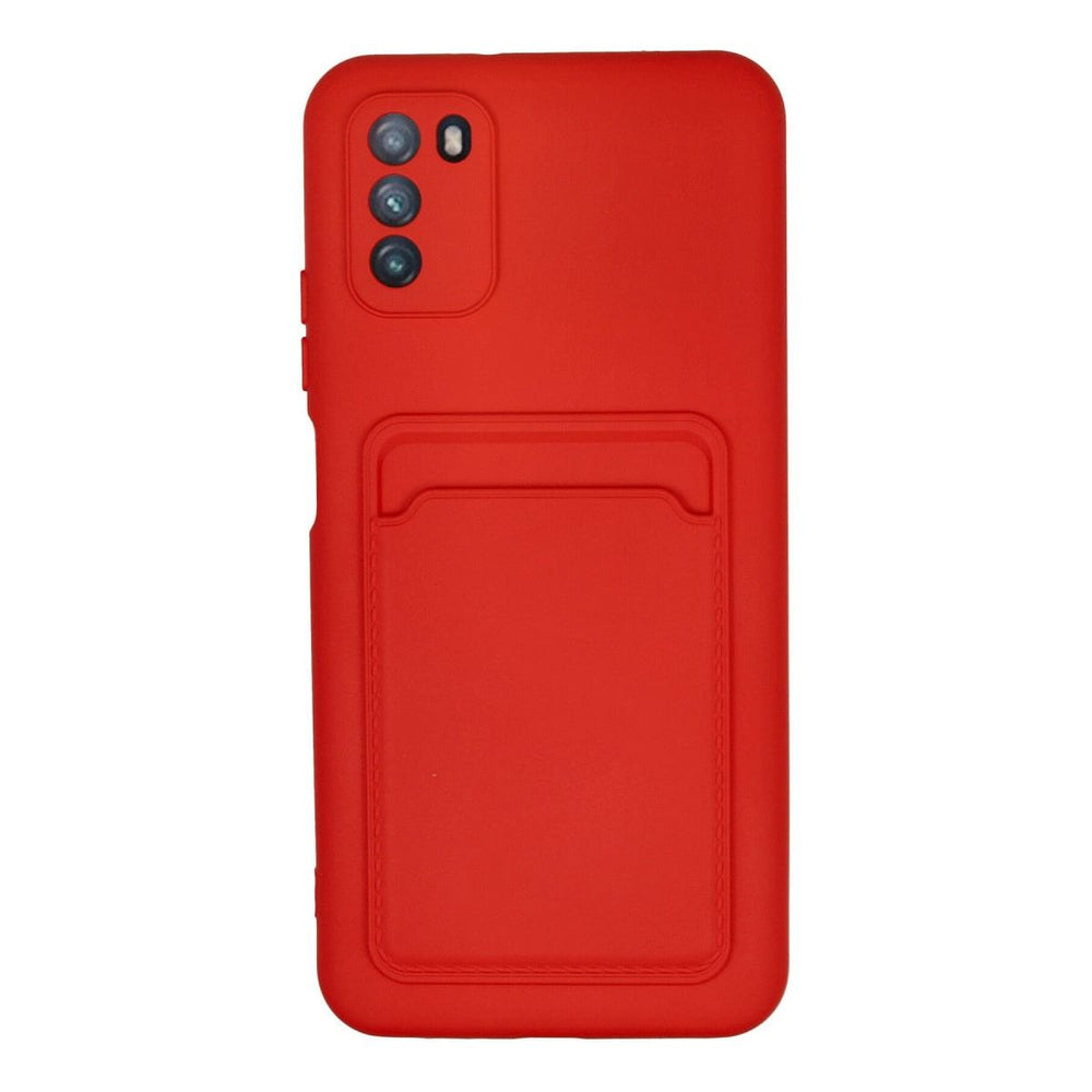 Xiaomi Pocophone M3 Kılıf Kelvin Kartvizitli Silikon - Kırmızı