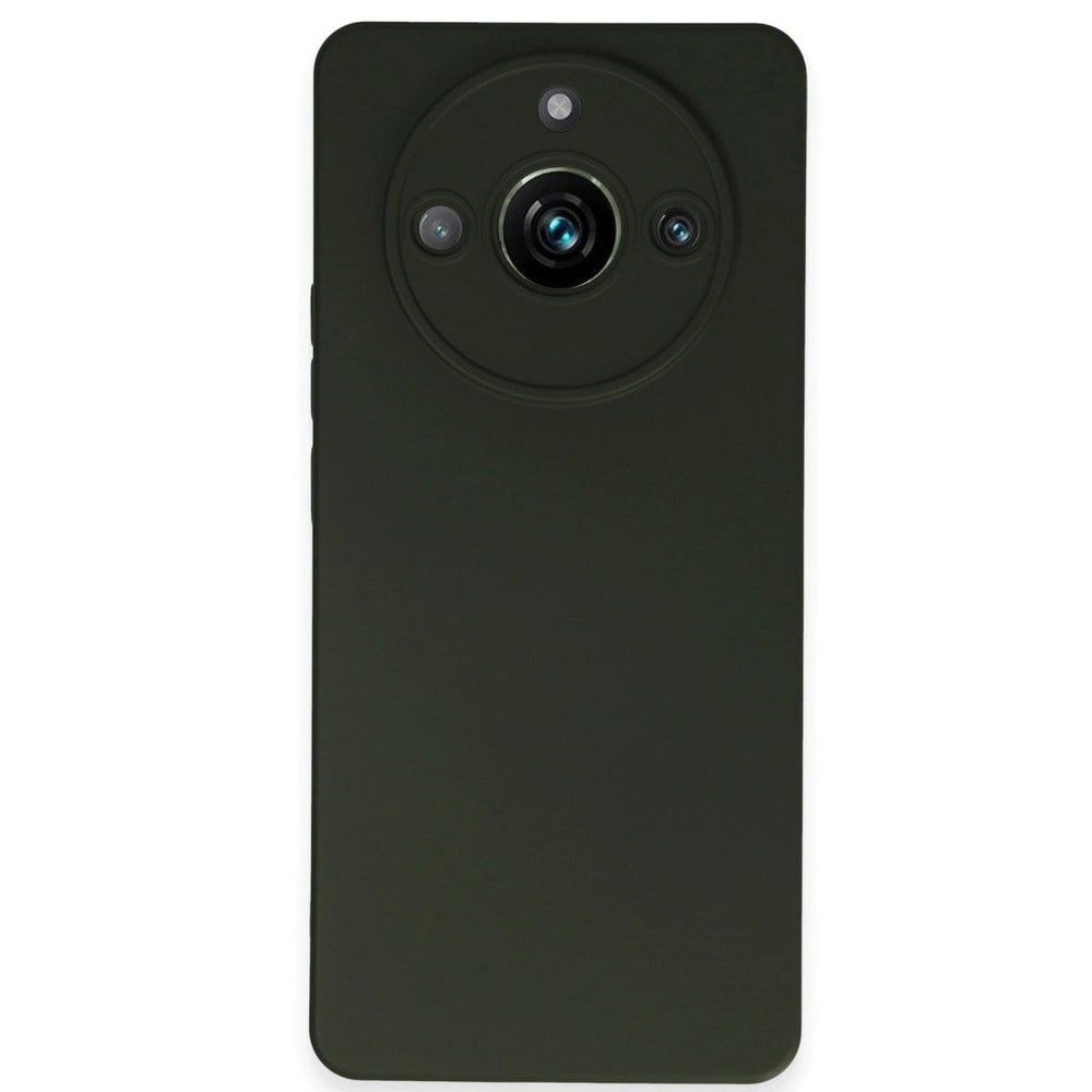 Realme 11 Pro Kılıf Nano İçi Kadife Silikon - Koyu Yeşil