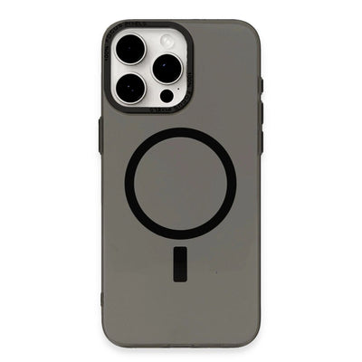Newface Apple İphone 15 Pro Max Kılıf Anka Pc Magneticsafe Sert Metal Kapak - Siyah