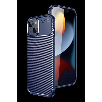 Apple İphone 15 Kılıf Auto Focus Karbon Kapak - Lacivert