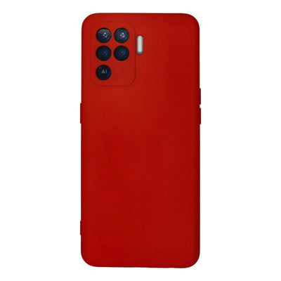 Oppo Reno 5 Lite Kılıf Nano İçi Kadife Silikon - Kırmızı
