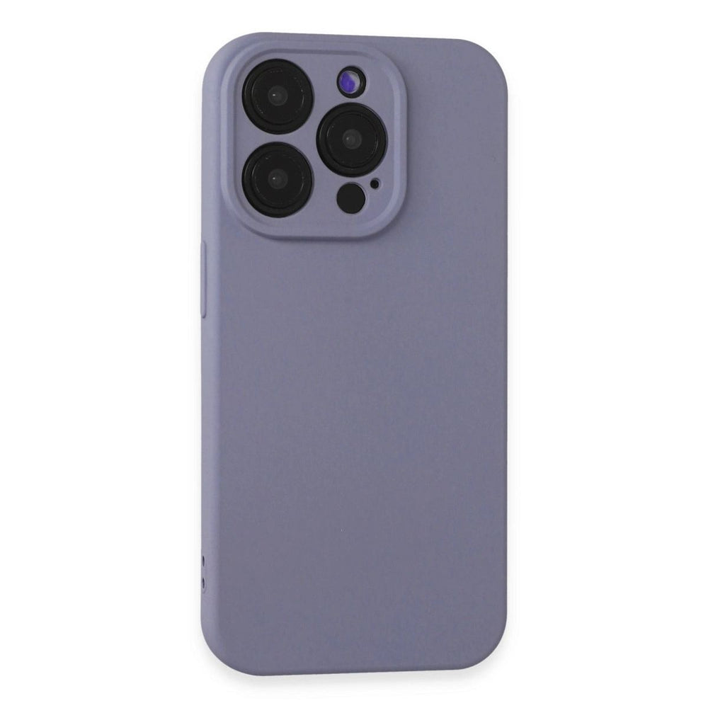 Apple İphone 15 Pro Max Kılıf Nano İçi Kadife Silikon - Lila