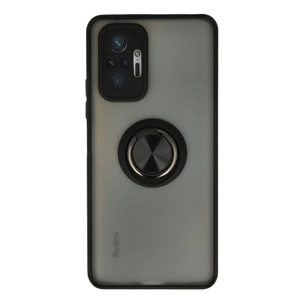 Xiaomi Redmi Note 10 Pro Kılıf Montreal Yüzüklü Silikon Kapak - Siyah