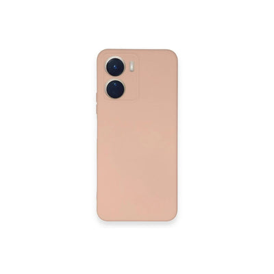 Vivo Y16 Kılıf Nano İçi Kadife Silikon - Pudra
