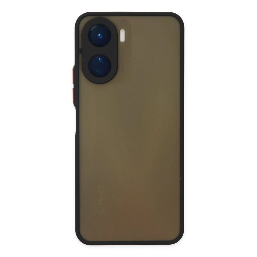 Vivo Y16 Kılıf Montreal Silikon Kapak - Siyah