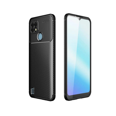 Realme C21 Kılıf Auto Focus Karbon Kapak