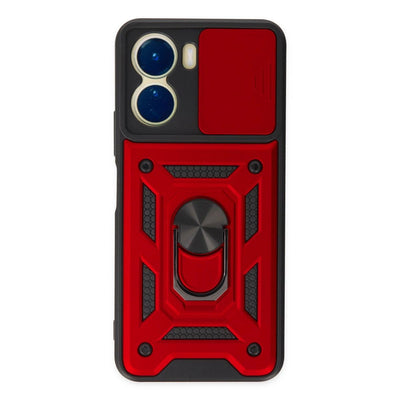 Vivo Y16 Kılıf Pars Lens Yüzüklü Silikon