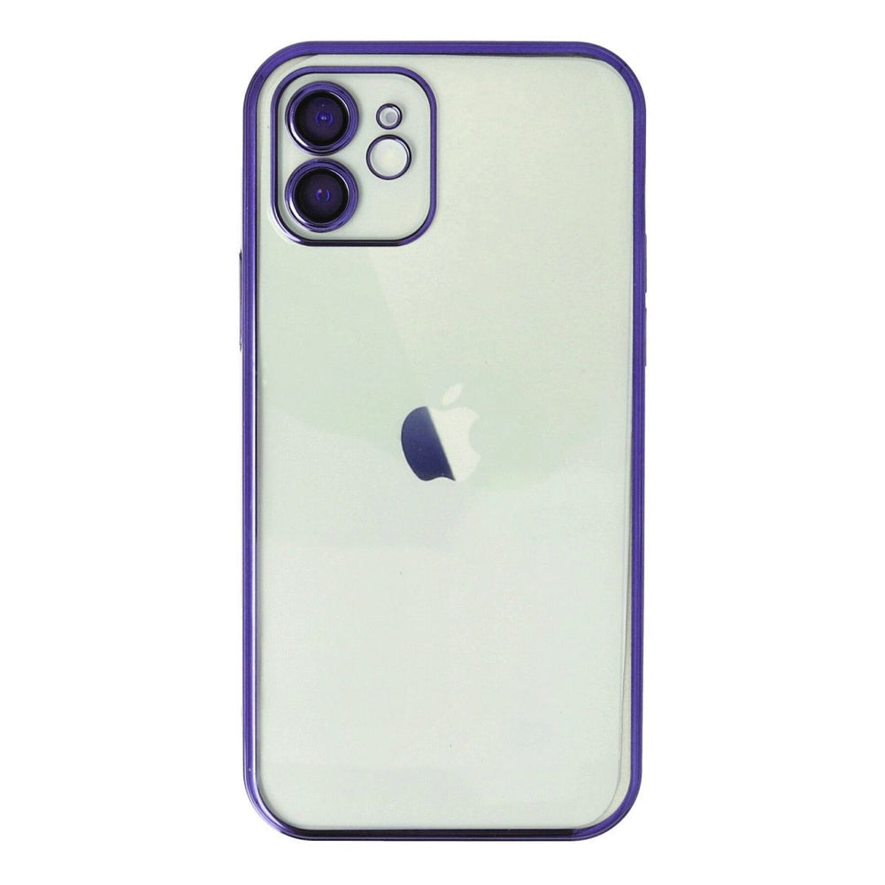 Apple İphone 12 Kılıf Razer Lensli Silikon - Mor
