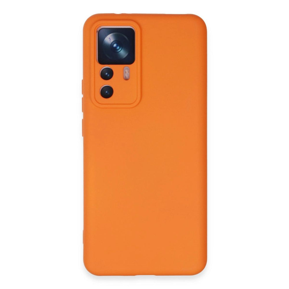 Xiaomi Mi 12t Pro Kılıf Nano İçi Kadife Silikon - Turuncu