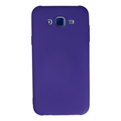 Samsung Galaxy J7 Kılıf Nano İçi Kadife Silikon - Mor