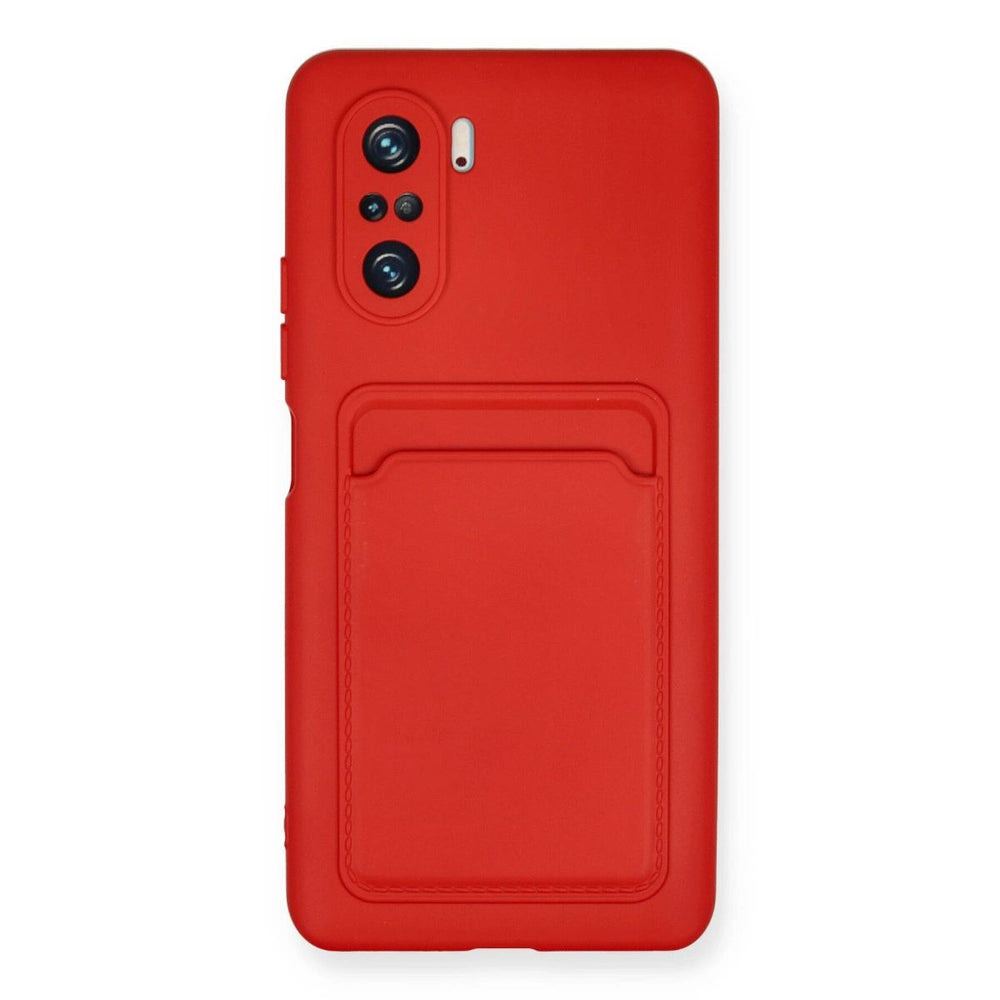 Xiaomi Mi 11i Kılıf Kelvin Kartvizitli Silikon - Kırmızı