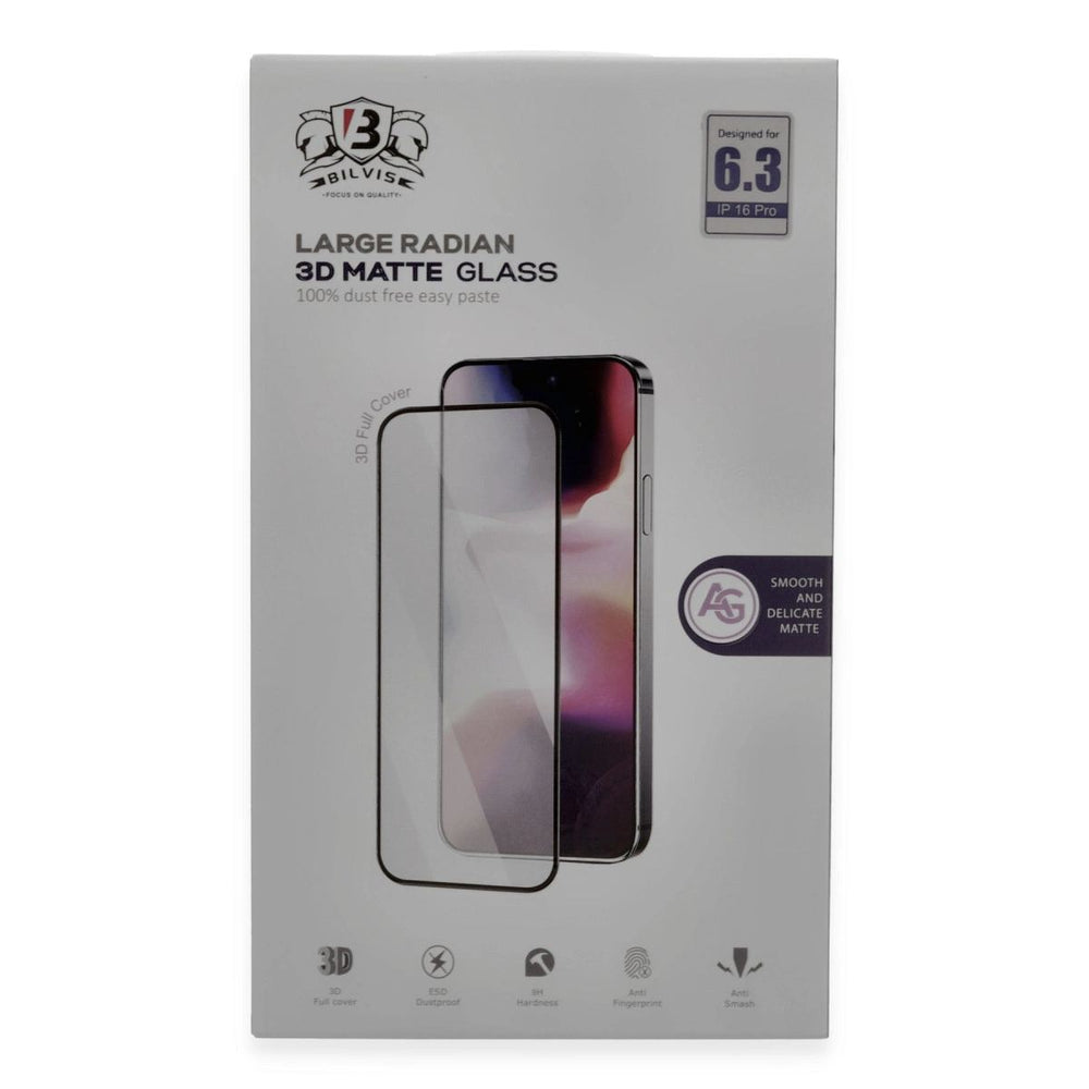 Apple İphone 16 Pro Bilvis 3d Mat Cam Ekran Koruyucu