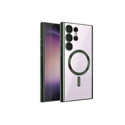 Samsung Galaxy S24 Ultra Kılıf Kross Magneticsafe Kapak - Koyu Yeşil