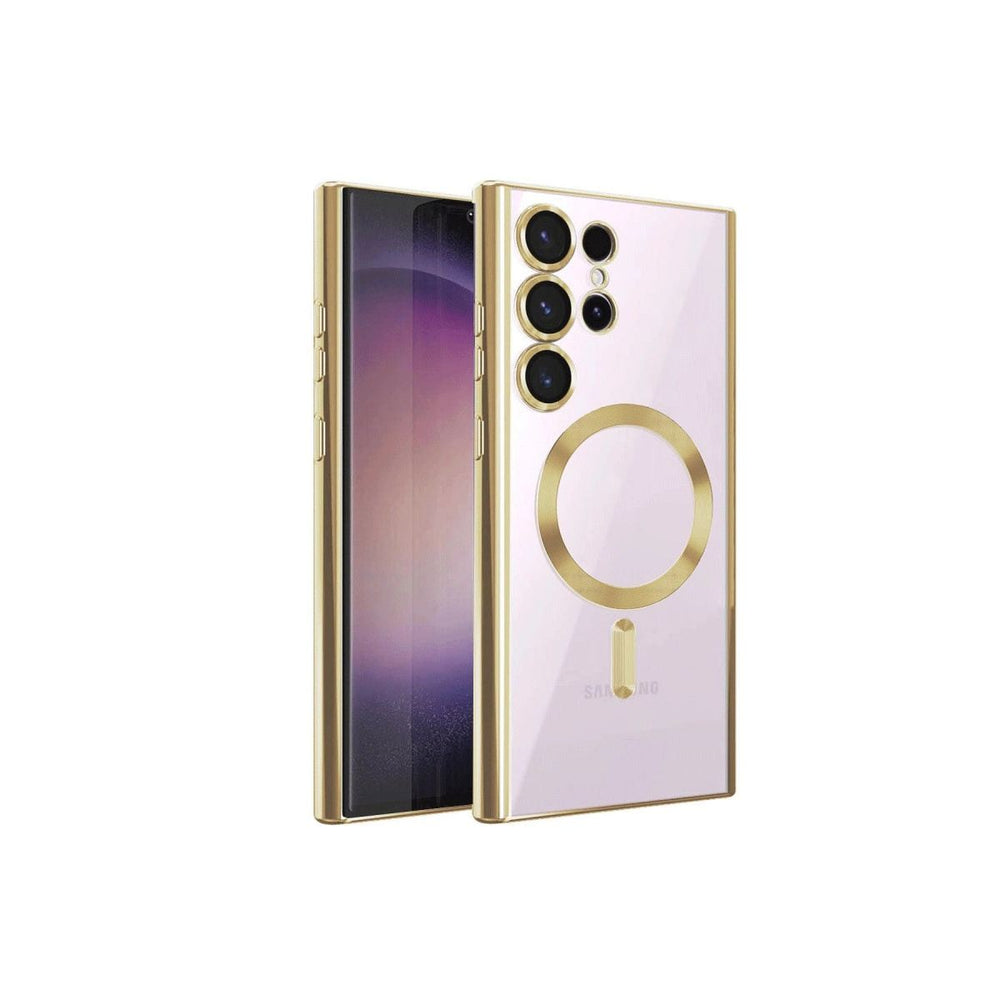 Samsung Galaxy S23 Ultra Kılıf Kross Magneticsafe Kapak - Gold