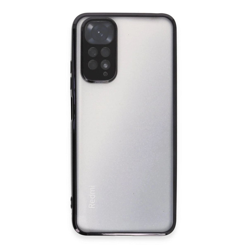 Xiaomi Redmi Note 11 Kılıf Razer Lensli Silikon - Siyah
