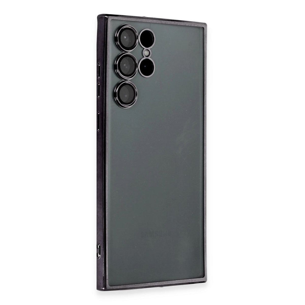 Samsung Galaxy S22 Ultra Kılıf Razer Lensli Silikon - Siyah