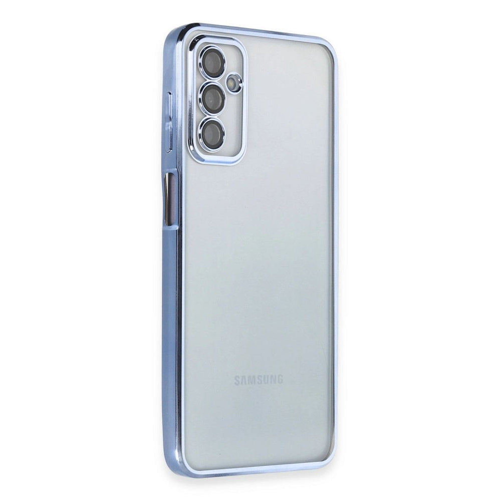 Samsung Galaxy M23 Kılıf Razer Lensli Silikon - Açık Mavi