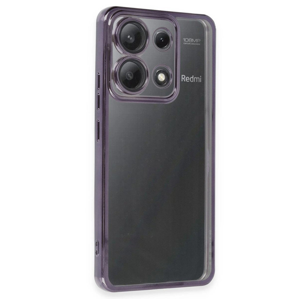 Xiaomi Poco X6 Kılıf Razer Lensli Silikon - Mor