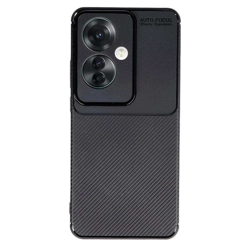 Oppo Reno 11f Kılıf Auto Focus Karbon Kapak - Siyah