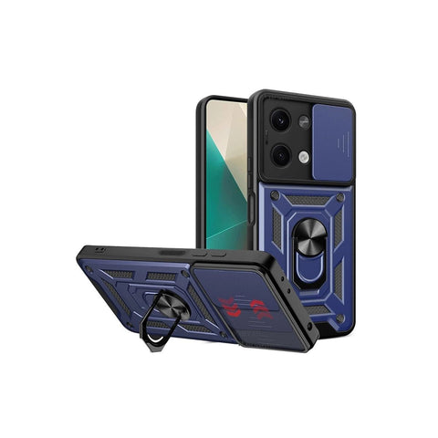 Xiaomi Poco X6 Kılıf Pars Lens Yüzüklü Silikon - Lacivert