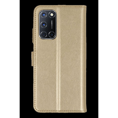Oppo A52 Trend S Plus Kapaklı Kılıf - Gold
