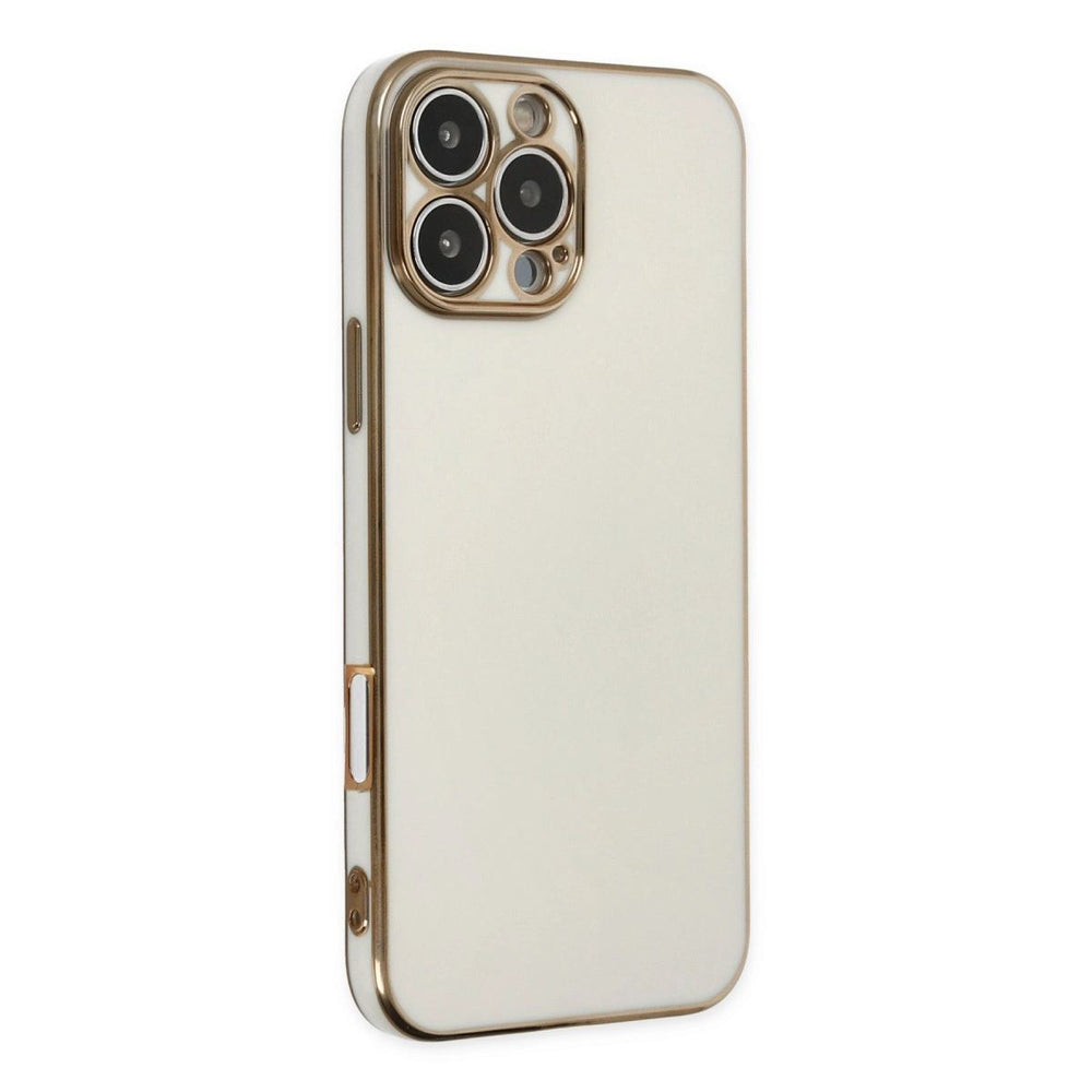 Apple İphone 16 Pro Max Kılıf Volet Silikon - Beyaz