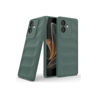 Oppo A3 Kılıf Optimum Silikon - Koyu Yeşil