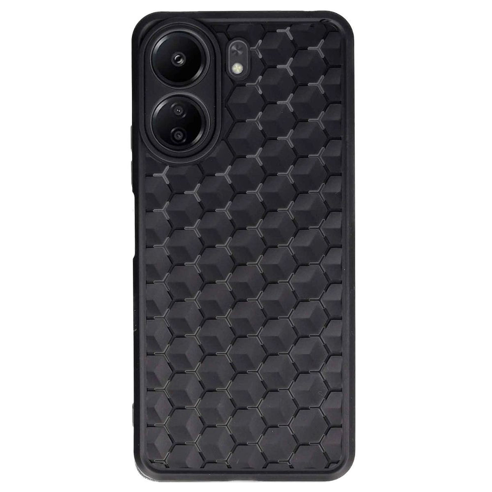 Xiaomi Redmi 13c Kılıf Petek Silikon Kapak - Siyah