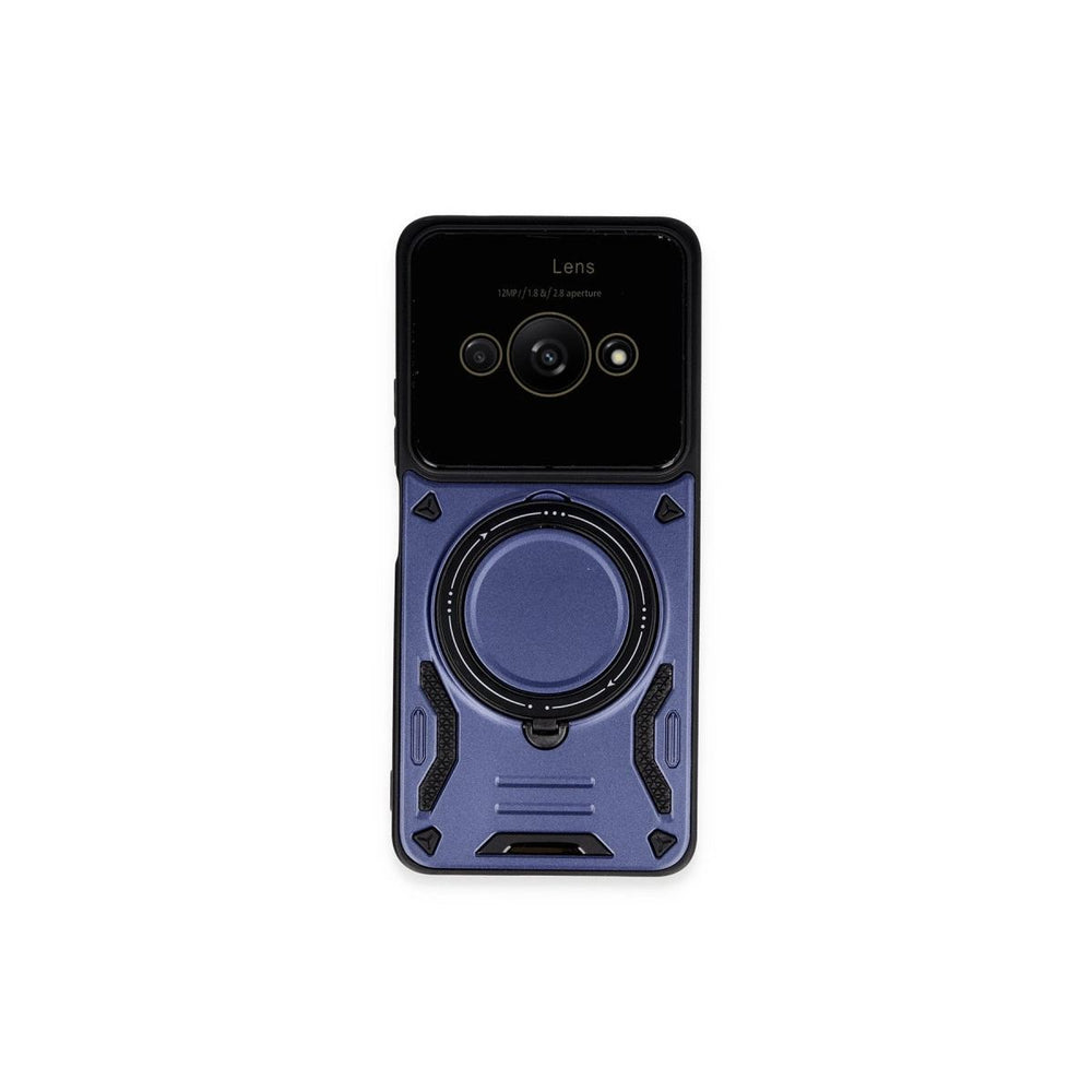 Xiaomi Poco C61 Kılıf Joy Lens Standlı Kapak - Lacivert