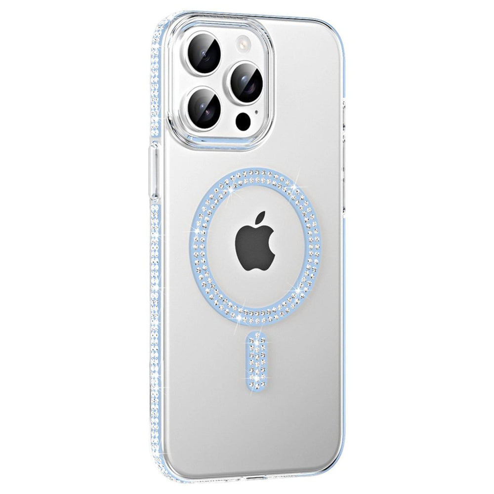 Joko Apple İphone 15 Pro Move Taşlı Magsafe Kapak - Mavi