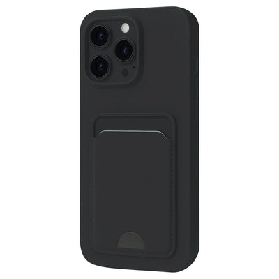 Apple İphone 16 Plus Kılıf Kelvin Kartvizitli Silikon - Siyah
