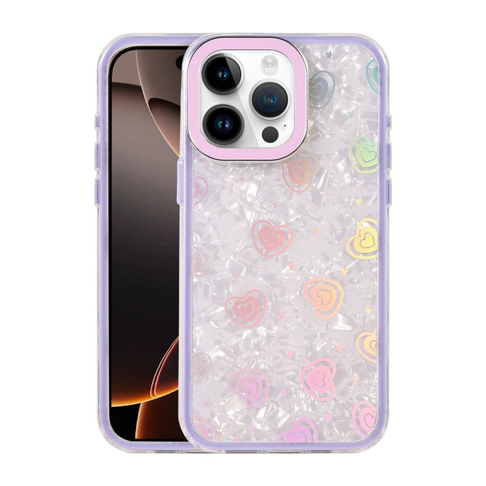 Apple İphone 15 Pro Lumi Desenli Kapak - Mor