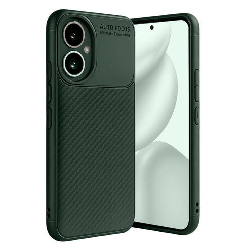 Honor 400 Kılıf Auto Focus Karbon Kapak - Koyu Yeşil