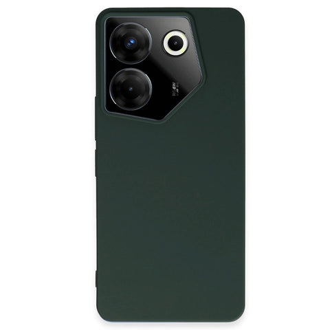Tecno Camon 20 Pro 5g Kılıf First Silikon - Koyu Yeşil
