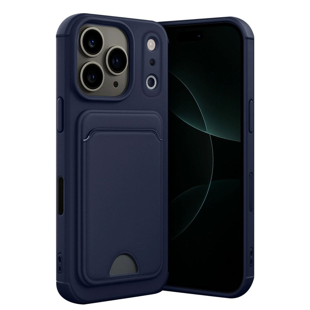 Apple İphone 17 Pro Kelvin Kartvizitli Silikon - Lacivert