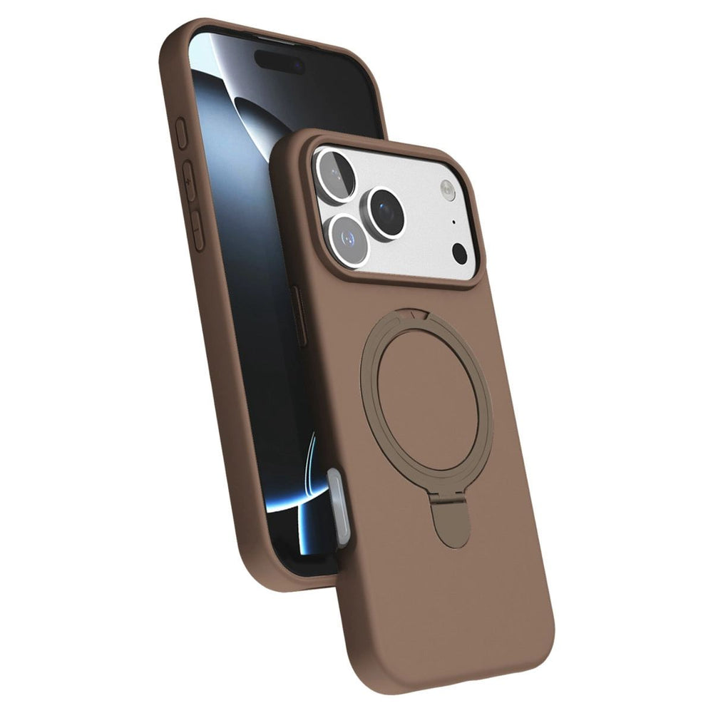 Apple İphone 17 Pro Regal Magsafe Standlı Kapak - Çöl Titanyum