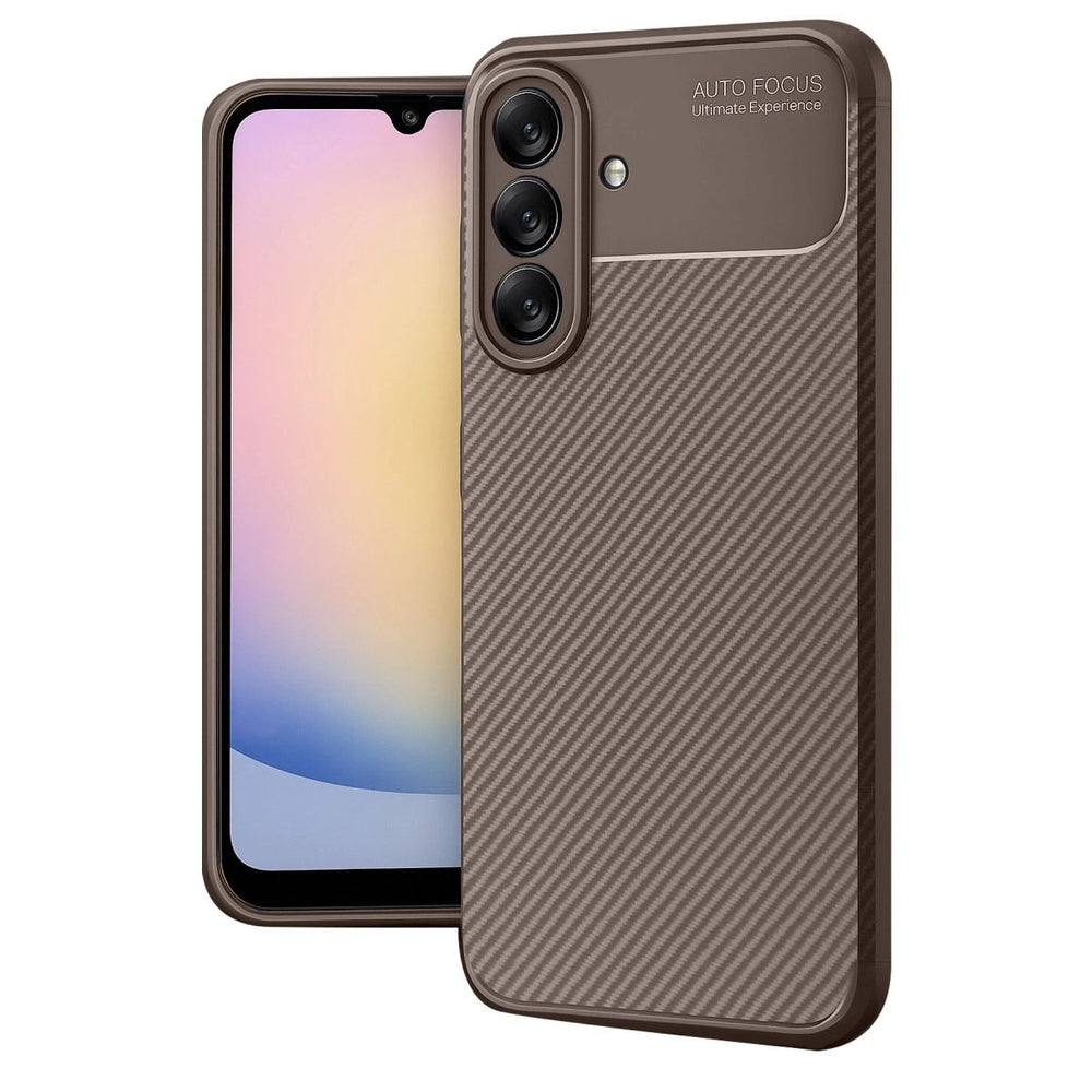 Samsung Galaxy A17 5g Auto Focus Karbon Kapak - Kahverengi