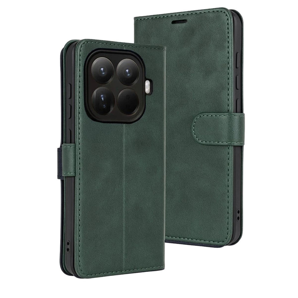 Xiaomi Mi 15t Pro Trend S Plus Kapaklı Kılıf - Yeşil