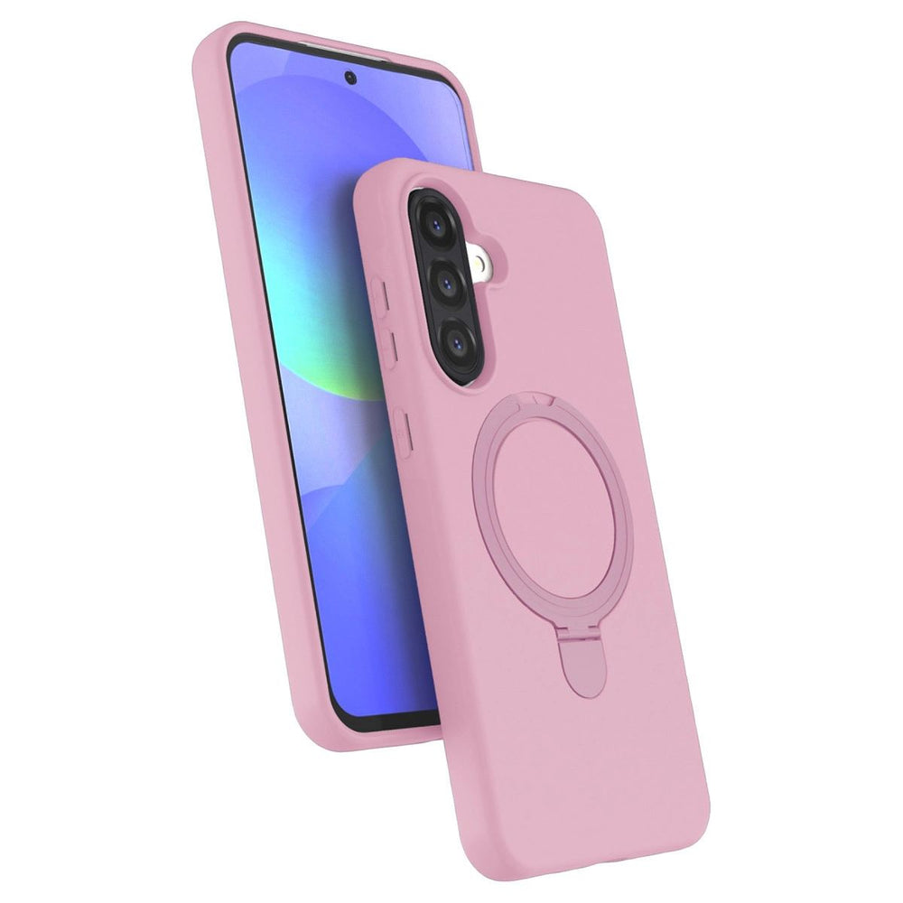 Samsung Galaxy A37 5g Regal Magsafe Standlı Kapak - Açık Pembe