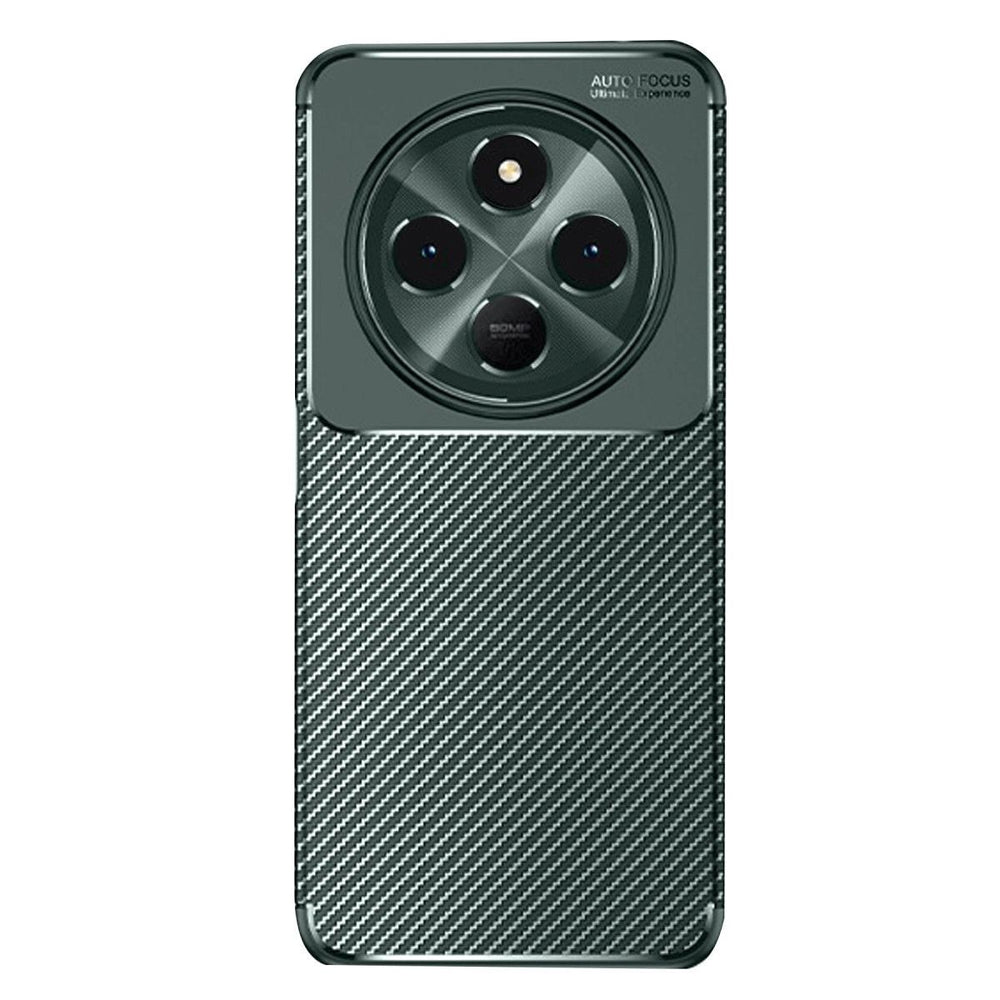 Xiaomi Redmi 14c Kılıf Auto Focus Karbon Kapak - Koyu Yeşil