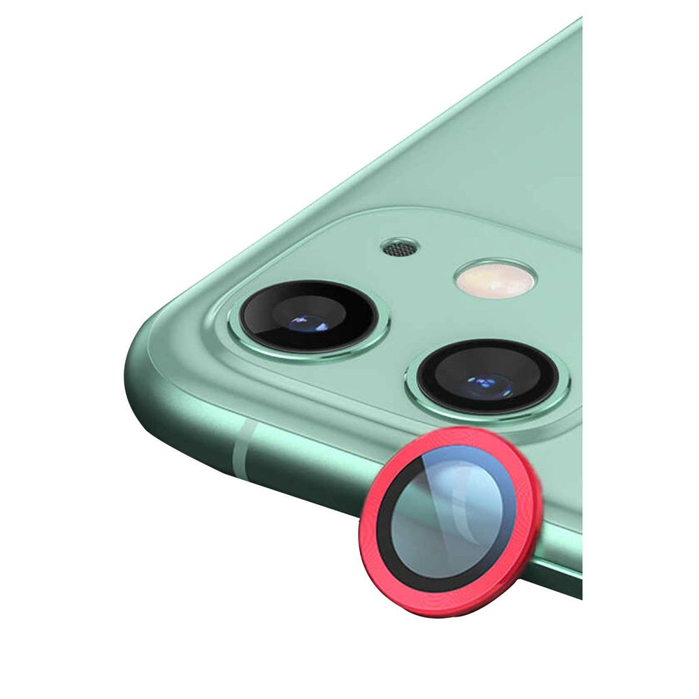 Apple İphone 11 Raze Metal Kamera Lens - Kırmızı