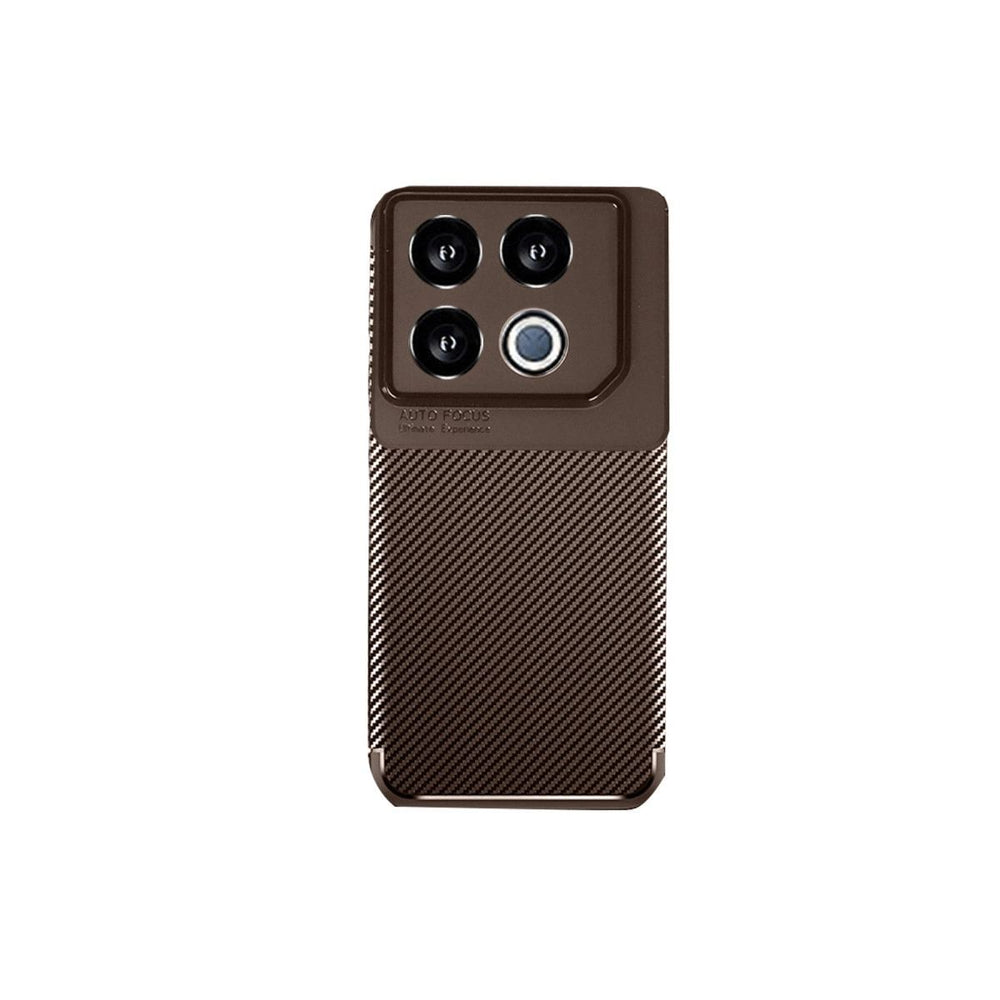 İnfinix Gt 20 Pro Kılıf Auto Focus Karbon Kapak - Kahverengi
