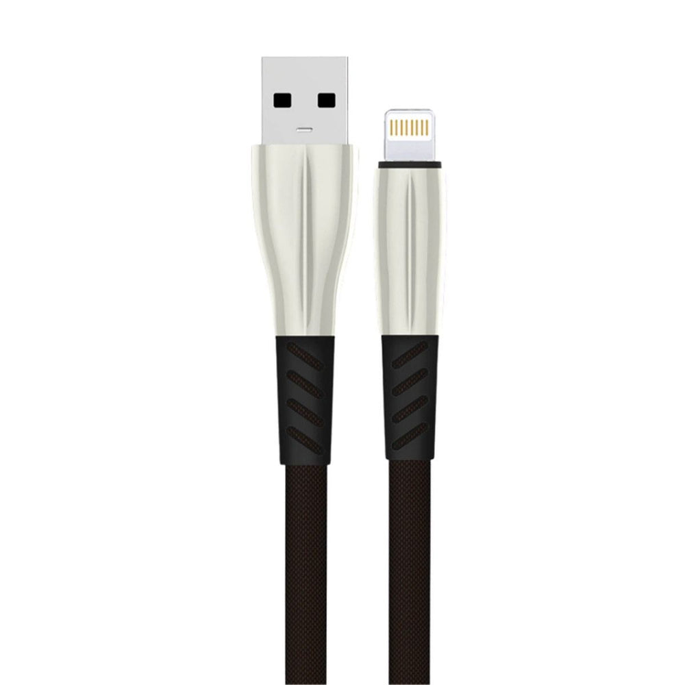 S89 Metal Uçlu Lightning Kablo İphone Uyumlu 1m 2.4a - Siyah