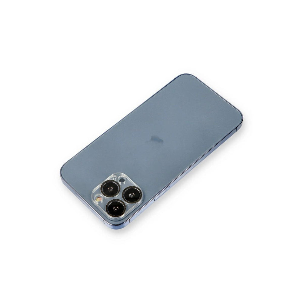 Apple İphone 12 Pro Shine Kamera Lens Koruma Cam - Siyah